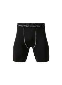 Buy Quick Dry Compression Shorts Black in Saudi Arabia