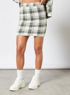 Buy Checkered Skirt Green in Saudi Arabia