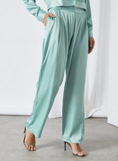 Buy Straight Fit Pants Green in Saudi Arabia