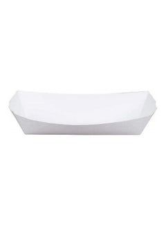 Buy 600-Piece Disposable Large Size Paper Boat Tray White 50x33x38.5cm in UAE