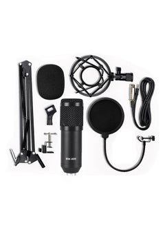 Buy Professional Suspension Microphone Kit Live Broadcasting Recording Condenser Set BM800 Black in UAE