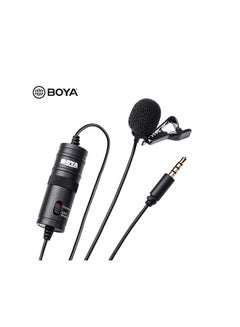 Buy Lavalier Stereo Clip Microphone BOYA M1 Black in Saudi Arabia