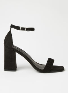 Buy Ankle Strap Block Heels Black in UAE