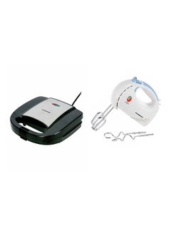 Buy Hand Mixer With Stainless Steel Grill Maker 150.0 W OMGM2320/OMHM2348/Bundle Black/White in UAE