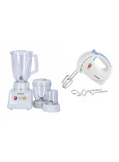 Buy Hand Mixer With 3-In-1 Juicer Blender Chopper Set 150.0 W OMHM2348/OMSB2054/Bundle Black/White in Saudi Arabia