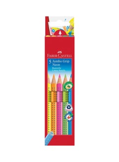 Buy Jumbo Grip Neon Color Pencils Multicolour in Egypt