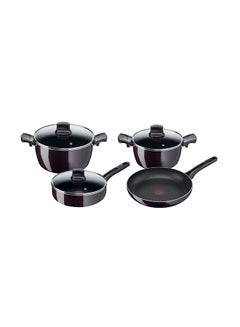 Buy G6 Resist Intense 7 Pcs  Cooking Set Aluminium Black/Clear 28cm in Saudi Arabia