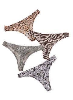 Buy Pack Of 4 Animal Printed Design Briefs Multicolour in UAE