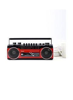 Buy Radio Casset Recorder - Portable Speakers with USB, SD Slots, MP3 & BT | Built-in Microphone with Recording | Auto stop Function | 2 Years Warranty GCR13011 Red/Black in Saudi Arabia