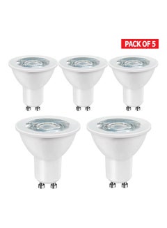 Buy 5-Piece GU10 LED Spotlight Pack White 53x50mm in UAE