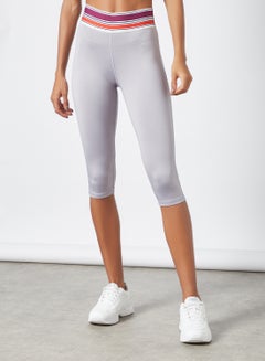 اشتري Activewear Capri Tights Lilac Grey في الامارات