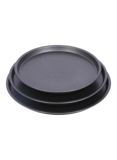 اشتري Aluminum Pizza Pan Set 3 Pieces Black في مصر