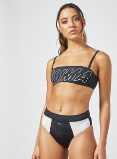 Buy Logo Detail Bikini Top Black in Saudi Arabia