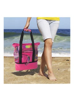 Buy Mesh Large Beach Tote Zipper with Insulated Cooler Bag in Egypt