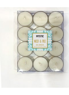 Buy 12-Piece Scented Tea Light Candle White 215grams in UAE