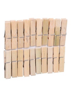 اشتري Bamboo Cloth Clamps 20 Pieces 908   Wooden متعدد الألوان في مصر