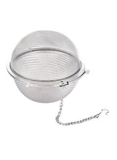 Buy Stainless Steel Tea Infuser Strainer Mesh Tea Filter Spoon Hooking Chain Silver in Egypt