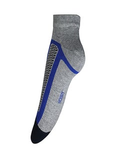 Buy Casual Ankle Socks Grey/Blue in Saudi Arabia