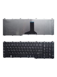 Buy Russian Laptop Keyboard for Toshiba Satellite L775D, L750, L650, C660 Laptops Black in Saudi Arabia
