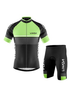 Buy 2-Piece Biking Shirt With Padded Shorts Set 2XL in UAE