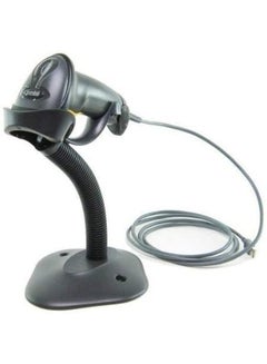 Buy Laser Barcode Scanner With USB Connectivity And Stand Grey in UAE