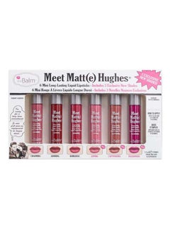 Buy Set of 6 Mini Long-Lasting Liquid Lipsticks Multicolour in Saudi Arabia