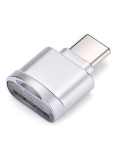 Buy USB Type C Memory Card Reader OTG Adapter Silver in UAE