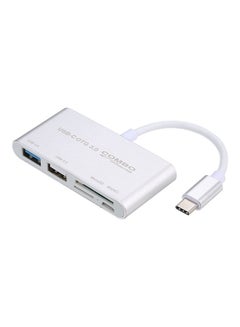 Buy USB 3.1 Type C Hub With Card Reader White in UAE