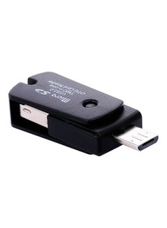 Buy Micro USB 2 In 1 OTG Card Reader Black in UAE
