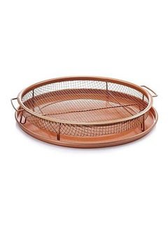 Buy Copper Round Crispy Tray Beige in UAE