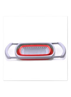 Buy Rectangular Applied Silicon Vegetable Strainer Red in Egypt