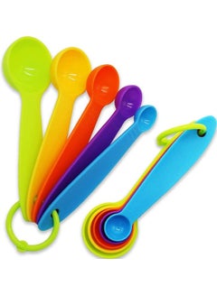 Buy 2 Pack of Colorful Measuring Table Spoon Set Multicolour 4.3 x 13cm in UAE
