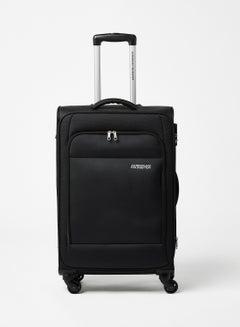 Buy Stylish 4 Wheels Medium Check-In Luggage Trolley Black in UAE