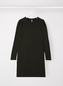 Buy Girls Puff Sleeve Mini Dress Black in UAE