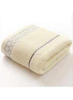 Buy Large Pure Cotton Bath Towel White 70X140cm in Saudi Arabia