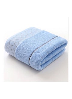 Buy Large Pure Cotton Bath Towel Light Blue 70X140cm in Saudi Arabia