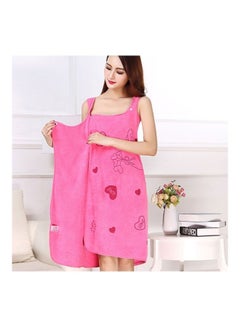 Buy Fast Drying Magic Bath Towel Pink 10X10X10cm in Saudi Arabia