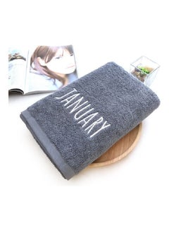 Buy Large Pure Cotton Bath Towel Grey 30X20X10cm in Saudi Arabia