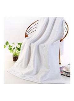 Buy Large Pure Cotton Bath Towel White 70X140cm in Saudi Arabia