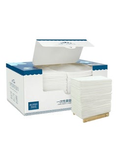 Buy 40-Piece Portable Multi-purpose Cotton Disposable Face Towel White 16X11X7.5cm in Saudi Arabia