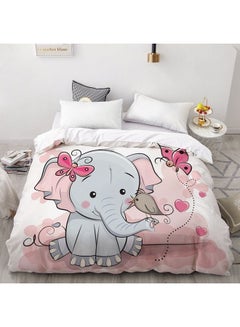 Buy 3D Cartoon Bedding Sheet Set Combination Multicolour 140x210cm in UAE