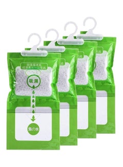 Buy Pack Of 4 Anti-Mold Moisture Proof Household Desiccant Hanging Bags 120 gram Each Green/White 120grams in UAE