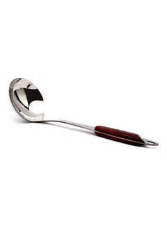 Buy Stainless Steel Soup Spoon Silver/Brown in Saudi Arabia