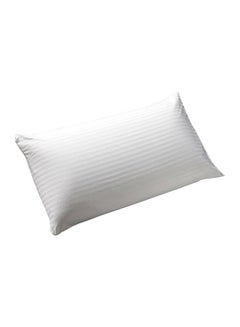 Buy Soft Hotel Striped Bed Pillow Microfiber White 50x90cm in UAE