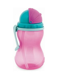 Buy Canpol babies Sport Cup with Silicon Flip-top Straw 370ml pink in Saudi Arabia