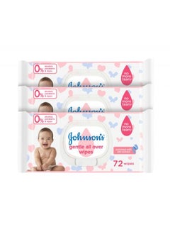 Buy Baby Wipes Gentle all Over,72 pcs,  Pack of 3 in UAE