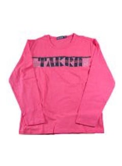 Buy Printed Round Neck Sweatshirt Pink in Egypt