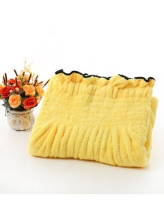 Buy Women Wearable Bath Skirt Towel Yellow 20 X 20 X 10cm in Saudi Arabia