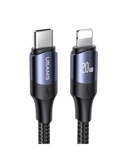 Buy High Speed 20W USB Type-C To Lightning PD Fast Charging Cable 1.2M Black in Saudi Arabia