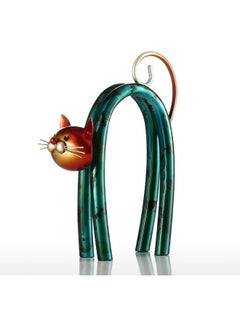 Buy Spring Little Cat  Metal Ornament For Home Decoration Green in Saudi Arabia